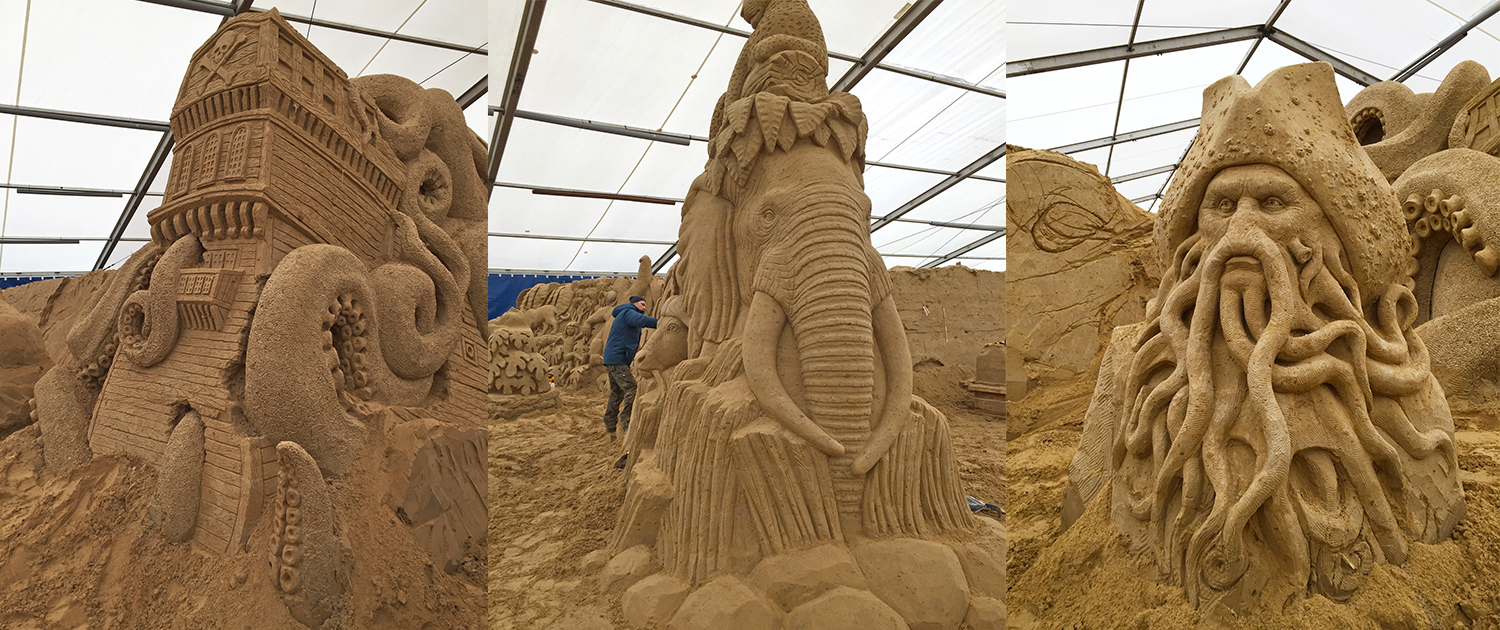 Am neuen Standort im Glaspalast Prora: Die Sandskulpturen-Ausstellung Rügen 2021